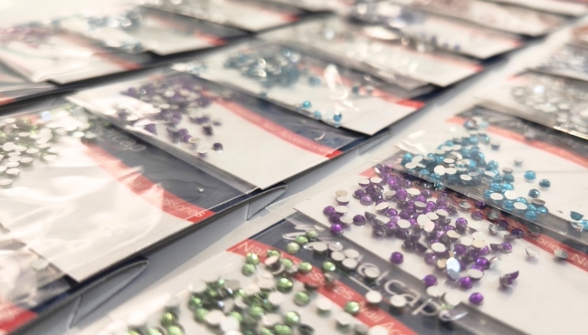 Melcap | Strass per Unghie colorati, 24 confezioni